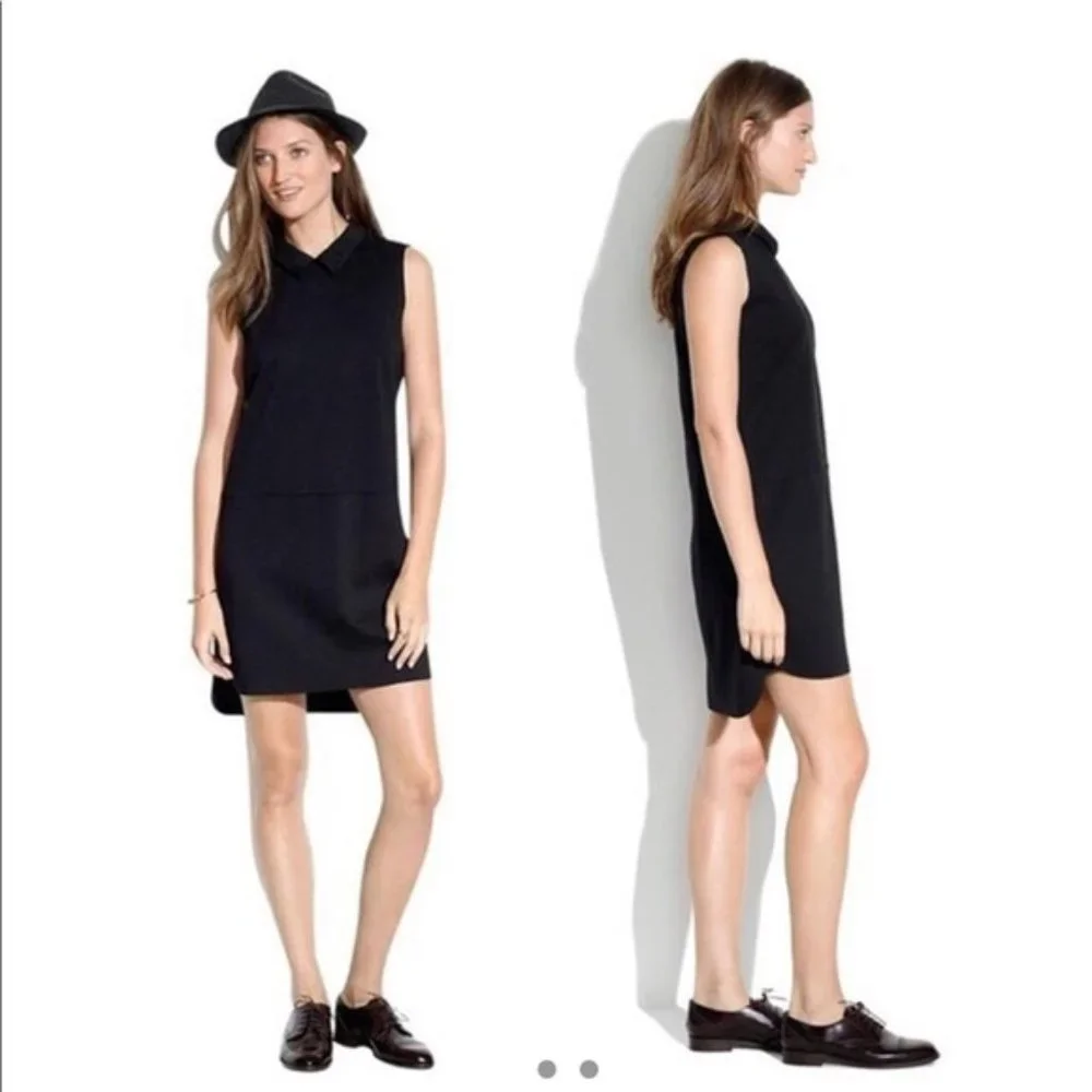 Madewell | Black Collared Dress Small